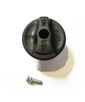 Fuel valve shut-off knob for Arctic Cat; 2-port stainless steel ball valve, 1/2 in NPT inlet, metal body, with screw