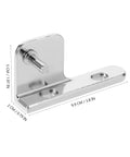Beefy Heavy Duty Left Refrigerator Door Hinge Replacement for Commercial Coolers and Freezers, Stainless Steel 3.89 x 1.96 x 0.78 Inch