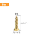 Brass Wood Screw with dimensions M1.6 x 8mm, slotted flat head, part of Brass Wood Screws 100 Pack M1.6 X 8mm Slotted Flat Head Self Tapping Countersunk For Woodworking And Furniture Projects Diy Home Improvement Durable Brass Construction Corrosion Resistant