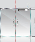 Illustration of Door Access Control System With RFID Keypad And 1200 Lb Magnetic Lock Kit Including Exit Button for security