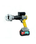 QY-300 Battery Powered Electric Crimping Tool For Copper And Aluminum Cables 16 To 300mm2 showing yellow and silver design.