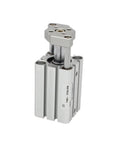 Compact Guide Rod Air Cylinder And Pneumatic Actuator provides no fuss non rotating linear motion in aluminum for heavy duty clamping.