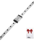 Front view of MGN12 Linear Guide Rail Kit For 3D Printers Pro Grade Aluminum Rail With Black Carriage Lengths From 100mm To 700mm