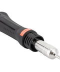 Close-up of nozzle on Hot Air Rework Station 700W 110V with three nozzles for SMD soldering and desoldering.