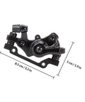 Top Shelf Aluminum Alloy Disc Brake Kit Two Sets Front Rear Mechanical Calipers black caliper 8.5cm x 5cm for bikes
