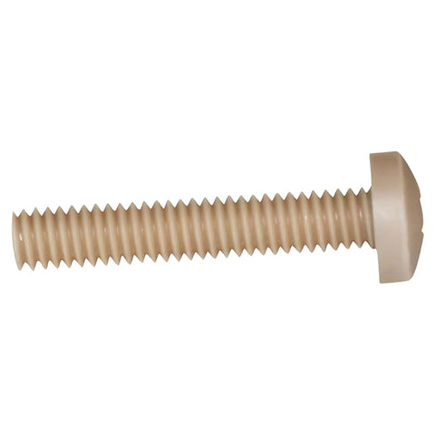 Hardcore PEEK Plastic M3 Metric Phillips Pan Head Screw Assortment Kit With Hex Nuts And Washers Heat And Chemical Resistant Fasteners, beige screw.