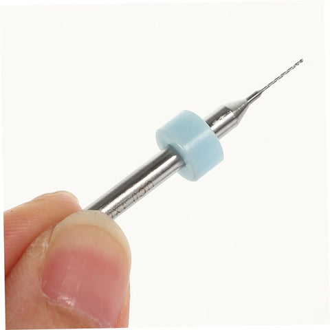Close-up of a tungsten steel drill bit from 30Pc Printer Nozzle Unclogger Kit With Tungsten Steel Drill Bits For Micro PCB And Circuit Board Cleaning Pro Grade Extruder Nozzle Maintenance Fast Drilling For Smooth High Quality Prints