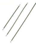 Heavy Duty 6.6mm Straight Tubular Heater For Hot Runner Manifold Stainless Steel Flexible Heating Element 500mm 700W shown in three angles.