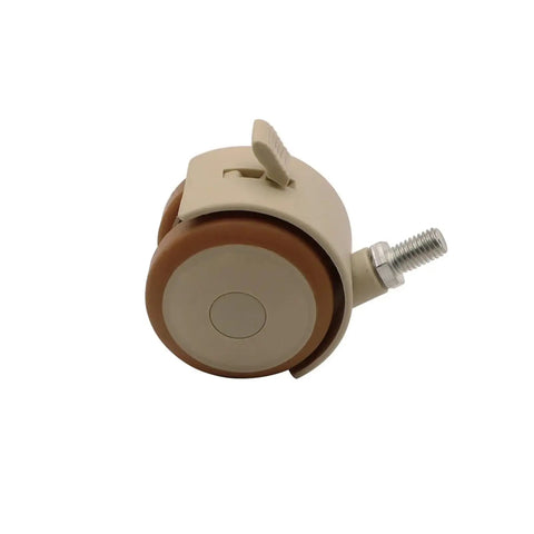 Threaded Stem Swivel Furniture Casters With Brakes For Easy Replacement 360 Degree Smooth Rolling On Quiet Rubber Wheels M6