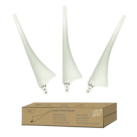630 mm Delta Wing High Strength Carbon Fiber Wind Turbine Blade for Horizontal Turbines shown with packaging