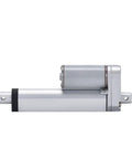 Side view of Rugged 24V DC Linear Actuator with 7mm/s travel, 400mm stroke, swing arm design, solar ready, for industrial automation.