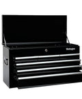 Portable Metal Tool Chest With 6 Drawers 24 Inch Cabinet Ball Bearing Drawer Slides Lockable Steel Tool Storage Box Organizer Heavy Duty Black Metal Toolbox