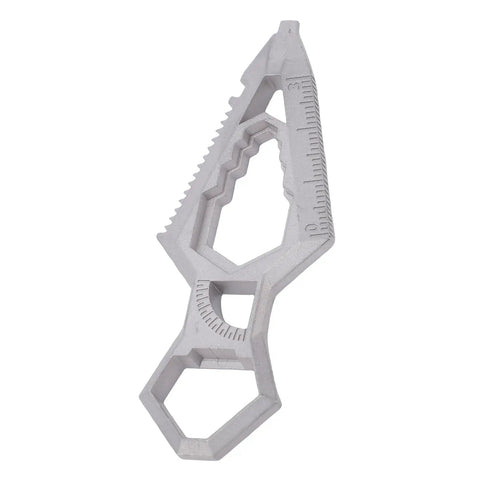 Everyday Carry Keychain Multitool With Bottle Opener Ruler Wrenches Saw File Protractor Alloy Steel Compact Lightweight EDC For Camping Hiking