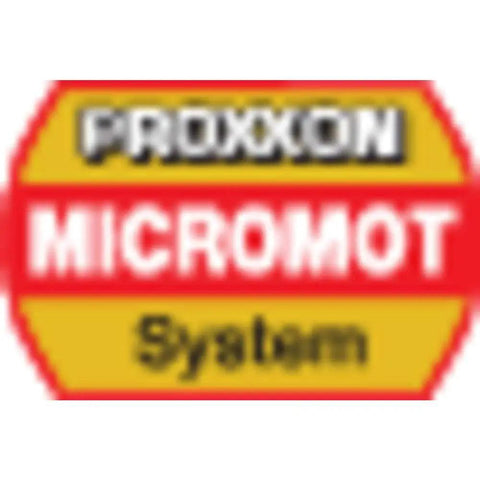 Three Jaw Keyless Drill Chuck For MICROMOT Systems, Steel Construction, Fits All MICROMOT Devices, 0.3-3.2 Mm Capacity (1/64 To 1/8 Inch), Easy Grippy Lock, Black Finish, Ideal For Precise Tiny Shaft Work, Proxxon MICROMOT logo