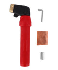 Heavy Duty 400-500A Welding Electrode Holder With Pure Copper Nozzle and Rock Solid Handle, red grip, copper piece.