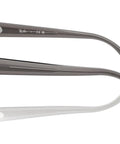 Side view of Low Bridge Fit Sunglasses Opal Dark Grey Frame With Grey Gradient Lenses 56 mm UV Protection For High Cheekbones And Low Nose Bridges