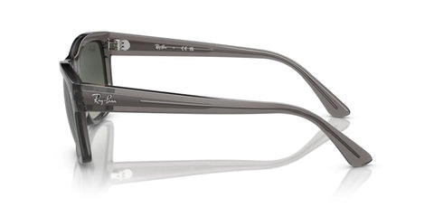 Side view of Low Bridge Fit Sunglasses Opal Dark Grey Frame With Grey Gradient Lenses 56 mm UV Protection For High Cheekbones And Low Nose Bridges