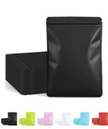 100 Pack Resealable Food Storage Bags For Small Biz Double Sided Color Smell Proof Flat Bags Black 4 By 6 Inch For Long Term Freshness And Easy Organization.