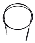 12 Foot Control Cable CC17912 Replacement For Mercury Mariner Outboard Engines, Black, coiled and shown on white background