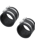 2 And A Half Inch Dust Collection Flex Cuff With Steel Clamps, Rubber Connector Coupler For Woodworking Dust System, 2 Pack Flexible Hose Cuff