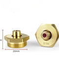 Ruby 0.195mm EDM Wire Guide Nozzle Tip For EDM Wire Cutting Machines, ultra precision brass and ruby core, side and top view