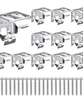 Six Pack Mini Blind Brackets 1.18X1.18 Inch with screws, replacement hardware set with twelve screws for easy window blind installation
