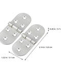 2 Pack Stainless Steel Folding Table Hinges For Wardrobes And Dining Tables Heavy Duty Wear Resistant Silver Cabinet Hinges With Smooth Movement