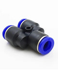 Cool 100 Pc Pneumatic Push To Connect Pipe Fittings Kit With Quick Air Hose Connector Set For Compressors And Tools In Black Blue Design Perfect For Pro Jobs, black blue pneumatic connector