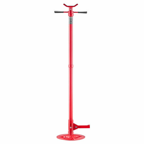 Underhoist Vehicle Support Stand For Safer Lifts, Heavy Duty Three Quarters Ton Capacity Up To 1653 Lbs, Adjustable Height From Fifty Two Inches To Eighty Inches, 12 Inch Base, Bearing Mounted Spin Handle With Foot Pedal