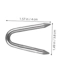 Heavy Duty Wire Mesh Staples Set For Outdoor Construction Reusable U Shaped Fence Post Staples Pro Grade Nails, side view