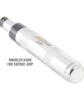 Silver Mini Impact Driver Set With One Quarter Inch Drive For Tight Spaces, Durable And Compact Automotive Tool Showing Knurled Grip