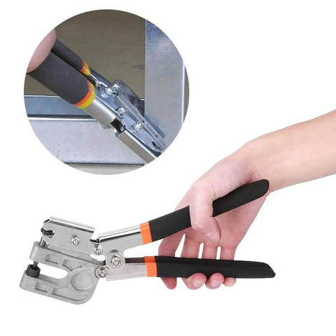 Using the Heavy Duty Stud Crimping Tool For Drywall 10 Inch Steel Alloy Pliers Easy To Use Crimper For Gypsum Board