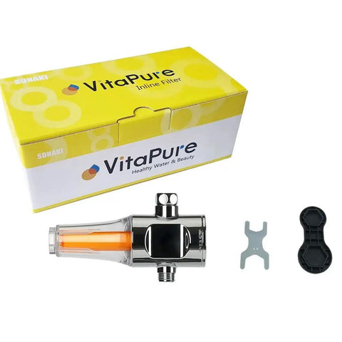 Vitamin C Inline Shower Filter Attachment For Your Existing Shower Head, Remove Up To 99.9 Percent Chlorine And Chloramines