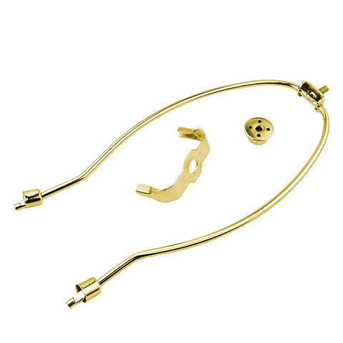 Snag These Tough 10 Inch U Shaped Lamp Harps To Secure Wobbly Table Lamps Fast Featuring Dependable Saddle Clips And Knockout Finial Caps For A Damn Nice Finish - polished brass lamp harps with saddle clip and knockout finial.