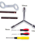 Heavy Duty Three Way Hex Socket Wrench for 8Mm 10Mm and 12Mm fasteners, crafted from heat treated chrome vanadium steel, Y grip design.