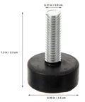 Close-up of a singular rubber foot from 4 Pack Adjustable Rubber Feet for Furniture With Screw In Design Heavy Duty Non Slip Table Leg Levelers