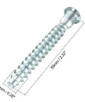 Furniture Confirmat Screw 7x59mm Hex Socket Wood Screws Zinc Plated Self Tapping Connector Kit Pack 20 close-up image