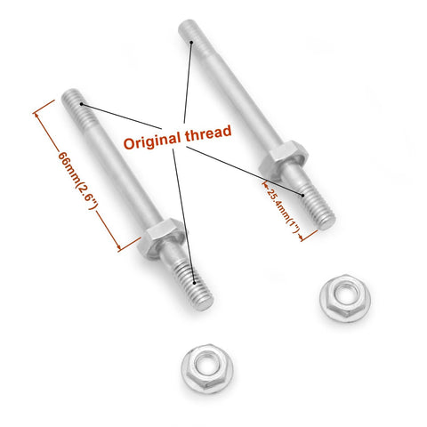 Pair of chrome metal bullet-style turn signal bolts with nuts for Harley Sportster rear indicators