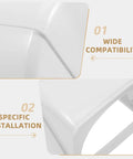 Close-up of 2 Piece Weatherproof Outlet Boxes Tough As Nails ABS Wall Plug Covers showcasing wide compatibility and specific installation features.