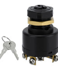 Push To Choke Boat Ignition Starter Switch With Key For Inboard And Outboard Marine Engines 50 11651 Replacement Black Durable ABS Brass