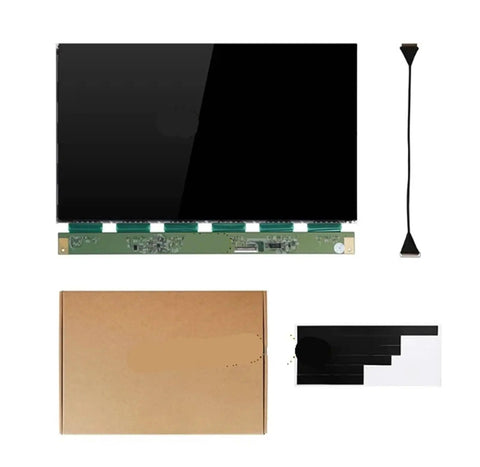 Next Level Replaceable Premium Screen For 3D Printers Serving Crisp 8K UV Curing Perfection With Zero Hassle Setup and Rugged Frame Assembly Kit Right Away, showing black LCD panel, circuit board, and packaging.