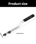 16 Inch Metal Duct Stretcher Tool With Offset Handle And Sliding Washers For HVAC Ductwork Expanding And Shaping displayed with dimensions