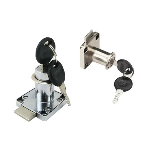 Zinc Alloy Drawer Lock Kit with Two Keys Cam Locks Core 136 138 Adjustable 21mm to 32mm Fits Desk Cupboard Mailbox Office Drawers Tough