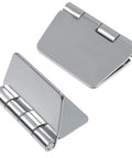 Heavy Duty Weld On Hinges Set Of Four 2.91 By 2.38 Inches 0.08 Inch Thick 304 Stainless Steel Butt Hinge Rust Resistant For Gates Trailers And Garage Doors Weldable Metal Hardware, close-up view of two hinges.