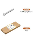 Premium Size 12 X 2.5 Inch Flat Head Phillips Driven Screws, 304 Rust Proof Stainless Steel Wood Fasteners For Furniture Assembly in a box.