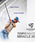 Golfer using Backswing Tempo Golf Trainer: Weighted Swing Practice Stick For Consistent Rhythm, Speed, And Balance in swing motion