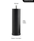 Level Up Your Space With These Legit 4 Pack Cylinder Furniture Legs Featuring A Secure M8 Screw Base For Dressers Beds And Coffee Tables Solid Aluminum Support Feet, 4.7 inch high, sand black.