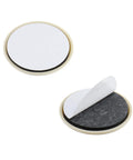16 Piece Round White Adhesive Furniture Sliders for Sofas Tables Chairs Beds Easy Install Floor Protection Cushions 2 Inch Felt Pads