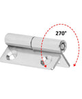 12 Pack H Shaped Lift Off Hinges For Cabinet Doors, 2 Inch By One And Three Eighths Inch, Stainless Steel 304, illustrating 270 degree rotation