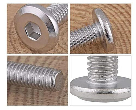 Flat-head socket cap screw, 1/4-20 x 2 in, stainless steel for furniture joints